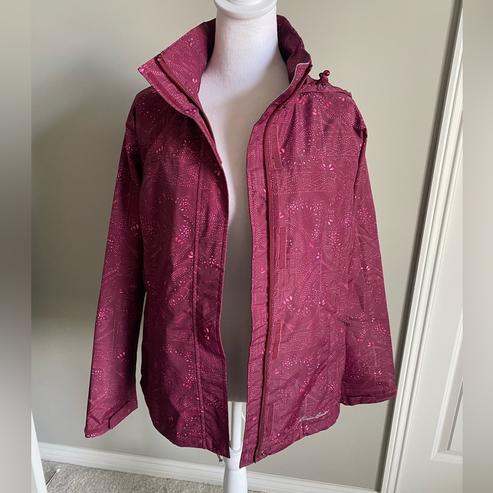 Eddie Bauer Berry Hooded Rain Jacket Outdoor, Hiking, Adventure, Ski - Picture 2 of 8